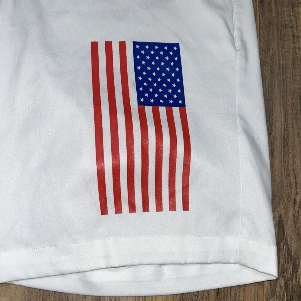 Nike Golf Standard Fit Dri Fit‎ Men's 32 Golf Shorts, American Flag USA Summer